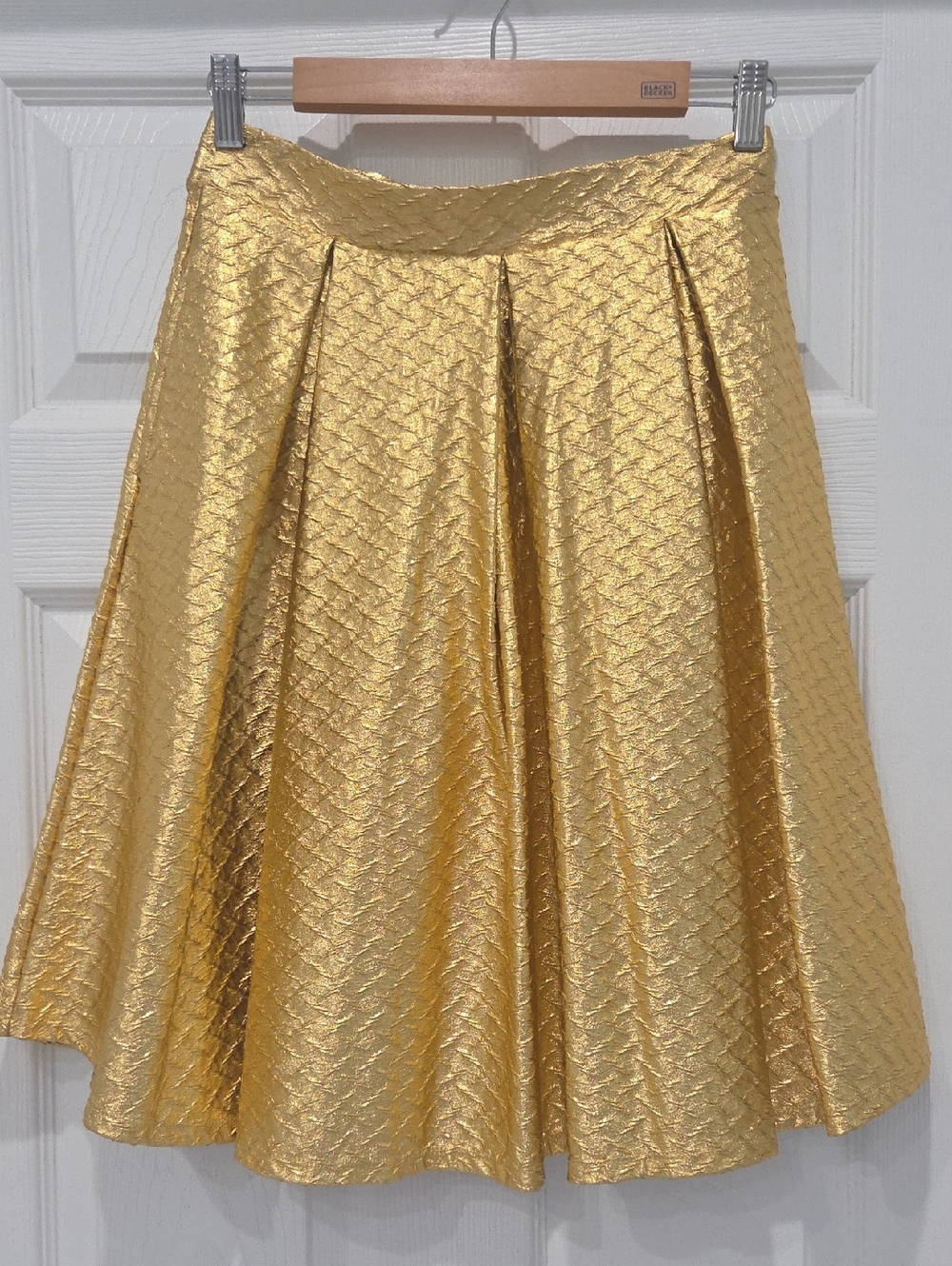 LuLaRoe Gold Textured Circle Skirt